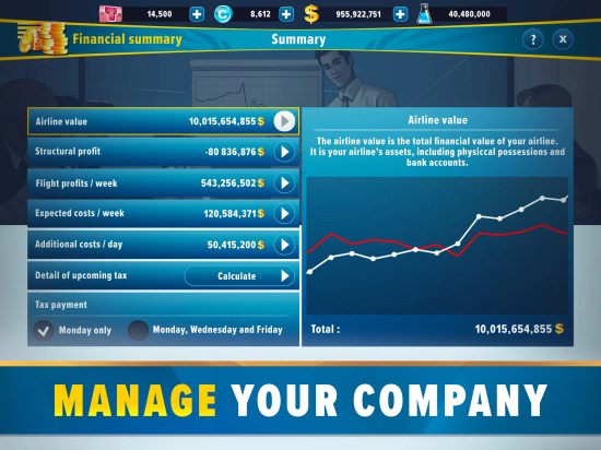 Summary in Airline Manager: Tycoon 2022.
