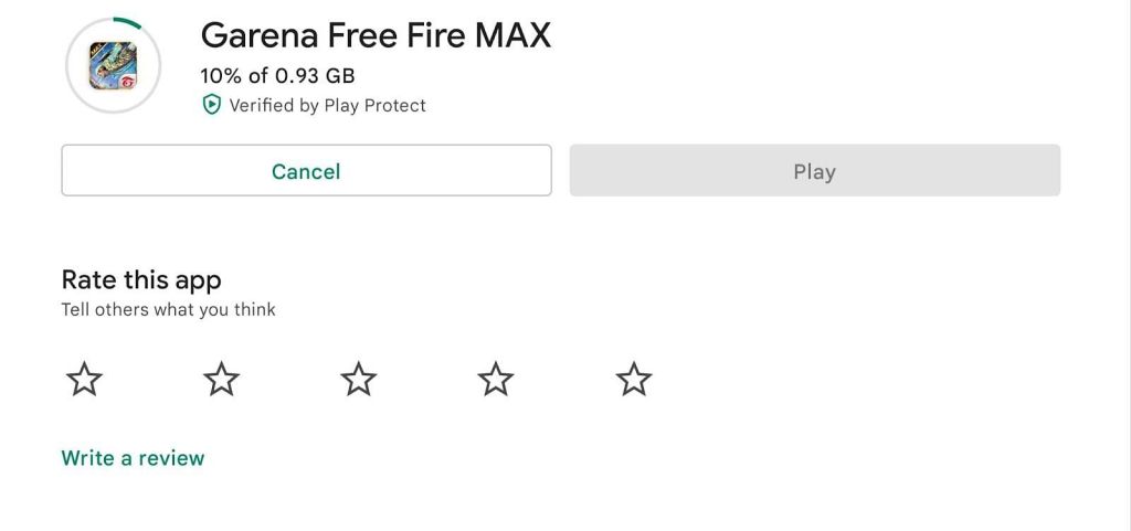Free Fire MAX download size